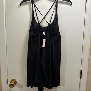 Cacique Black Strappy Chemise and Booty shorts set Sequined